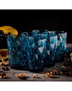 Набор стаканов Круиз 350 мл 6 шт цвет синий Magistro