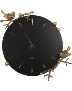 Часы Настенные часы Терра черного цвета диаметр 37 см 43013 коричневый Bogacho