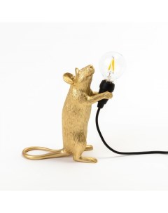Настольная лампа Mouse Lamp Standing GOLD USB 15230 Seletti