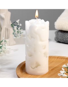 Свеча ароматическая декоративная Ажурная белый 6х12 см чистый хлопо Богатство аромата