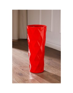 Ваза керамическая Зара напольная красная 43 см Керамика ручной работы