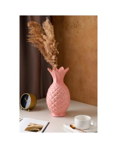 Ваза керамическая Ананас настольная розовая 33 см Керамика ручной работы