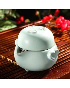Чайный набор керамический Тясицу 2 предмета чайник 10 5х10 5х9 см чашка Nobrand