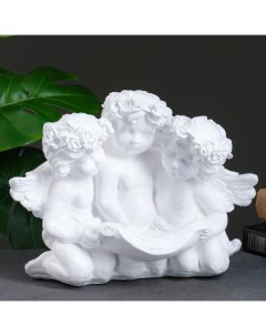 Фигура Ангел тройной белый 16х28х22см Хорошие сувениры