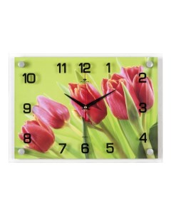 Настенные часы Тюльпаны Рубин