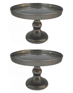 Тарелка сервировочная стекло Аксам Кувшинка индиана диаметр 28см 2шт 16579 4 Akcam