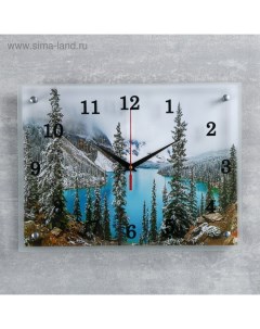 Часы настенные Природа Горное озеро 30х40 см Сюжет