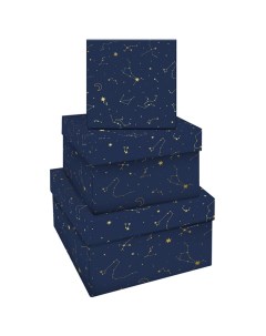 Набор квадратных коробок 3в1 Golden constellations 19 5 19 5 11 15 5 15 5 9см Meshu