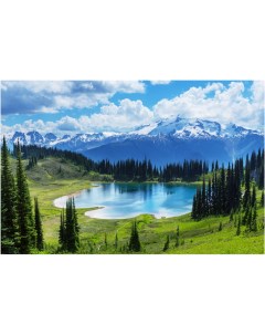 Картина на холсте с подрамником ХитАрт Озеро в горах 40x26 см Модулка