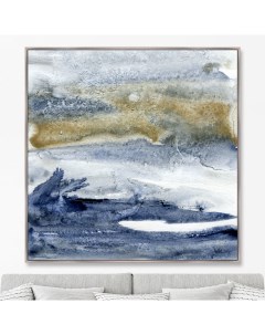 Репродукция картины на холсте Storm waves on the ocean Размер картины 105х105см Картины в квартиру