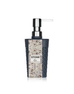 Диспенсер для жидкого мыла Stone темный камень 75х58х166мм Plast team