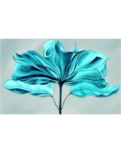 Картина на холсте с подрамником ХитАрт Голубой цветок 80x50 см Модулка