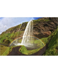 Картина на холсте с подрамником ХитАрт Радужный водопад 60x40 см Модулка