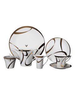 Чайный сервиз Prouna Аврора с кристаллами Swarovski 22 предмета Hankook