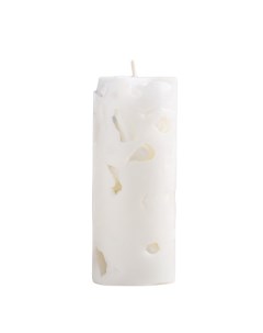 Свеча цилиндр Ажурная 6х15 см белая Богатство аромата