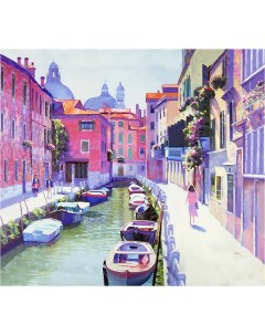 Картина на холсте с подрамником ХитАрт Улочки Венеции 100x89 см Модулка
