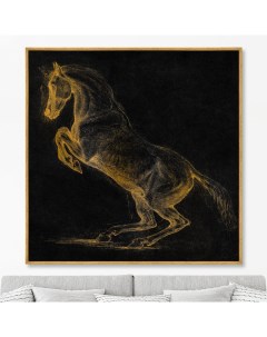 Репродукция картины на холсте A Prancing Horse II 1790г 105х105см Картины в квартиру