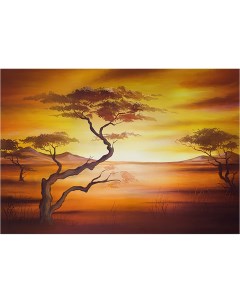 Картина на холсте с подрамником ХитАрт Знойная Африка 60x36 см Модулка
