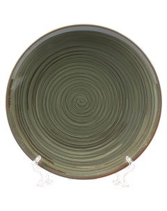 Тарелка обеденная керамика 26 см круглая Verde зеленый ST2155 2 Daniks
