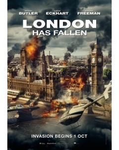 Постер к фильму Падение Лондона London Has Fallen A4 Nobrand