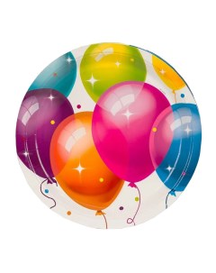Бумажные тарелки Воздушные шары 23см 6шт Праздник для всех