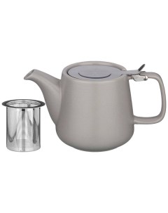 Чайник с металл ситом и крышкой Velour 500 мл 19 8 5 10 см серый Nobrand