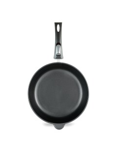 Сковорода литая 28 см Нева Металл Посуда Титан 9028 без крышки со съемной ручкой Нева-металл