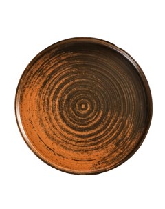 Тарелка с вертикальным бортом Lykke brown d 27 см цвет коричневый Porland