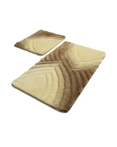 Набор ковриков для ванной 2шт 60x100 50x60 см коричневый ворс Chilai home