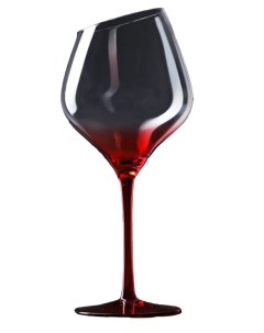 Бокал для вина Иллюзия 540 мл 10x24 см цвет ножки красный Magistro