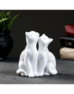 Фигура Кот и Кошка белый 14х13см Хорошие сувениры