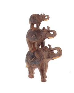 Фигурка декоративная Слоны 21 9 31 см KSM 756132 Remeco collection
