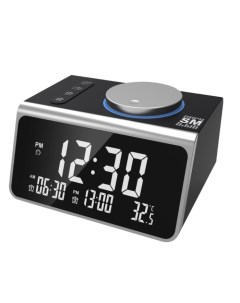 Часы электронные настольные с будильником FM радио термометром USB 11 х 8 х 6 2 см Telefunken