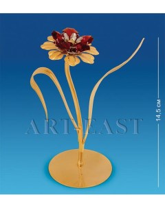 Фигурка Цветок с двумя листочками с цв кр Юнион AR 4318 1 113 60449 Crystal temptations