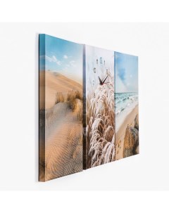 Часы настенные модульные серия Природа Песчаные пляжи плавный ход 150 х 50 см Timebox