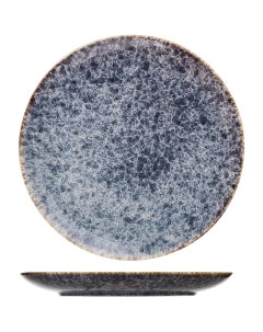 Тарелка круглая Стоун 305х305х30мм фарфор сине серый Kunstwerk