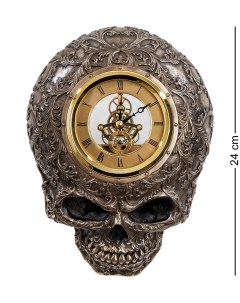 Статуэтка часы в стиле Стимпанк Череп WS 916 Veronese