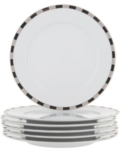 Тарелка десертная Opal 17 см декор Платиновые пластинки отводка платина набор 6 шт Thun