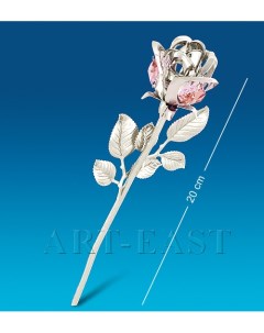 Фигурка Цветок посеребр с цв кр Юнион Crystal temptations
