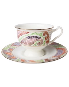 Чашка с блюдцем чайная Айседора Мариенталь фиолетовый Императорский фарфоровый завод
