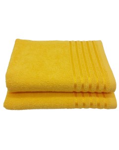 Набор из двух банных махровых полотенец Бриз желтый размер 50x80см 2 штуки Casa conforte
