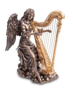 Статуэтка Ангел играющий на арфе Veronese