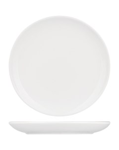 Тарелка мелкая без борта 230х230х17мм фарфор белый Kunstwerk