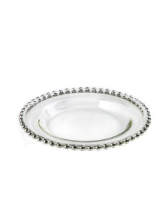 Тарелка десертная Орбита d 21 см цвет каёмки серебряный Space market