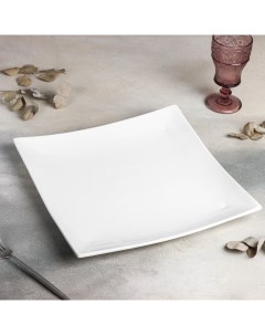 Блюдо для подачи Бланш Квадрат 35 5x35 5 см фарфор цвет белый Magistro