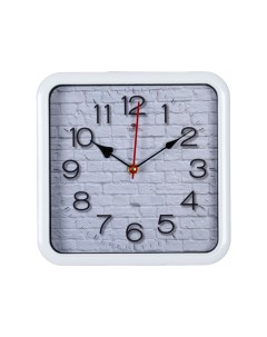 Часы квадратные 22х22 см корпус белый Фактура Рубин