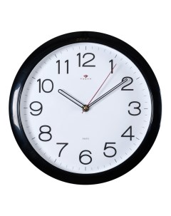 Часы круглые 29 см корпус черный Классика 6026 B Рубин