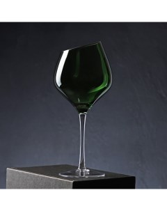 Бокал для вина Иллюзия 540 мл 10x24 см ножка прозрачная цвет зелёный Magistro