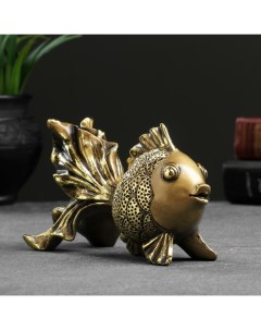 Фигура Золотая рыбка золото 14х6 5х8 5см Хорошие сувениры