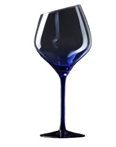 Бокал для вина Иллюзия 540 мл 10x24 см цвет ножки синий Magistro